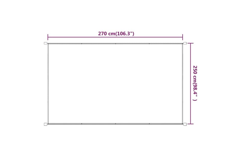 Vertikal markise blå 250x270 cm oxford stoff - Blå - Hagemøbler - Solbeskyttelse - Markiser - Vindusmarkise