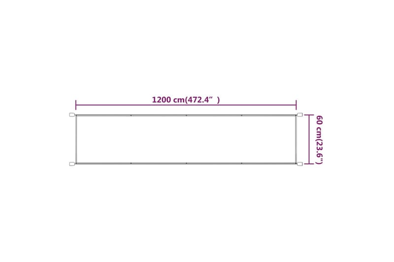 Vertikal markise blå 60x1200 cm oxford stoff - Blå - Hagemøbler - Solbeskyttelse - Markiser - Vindusmarkise