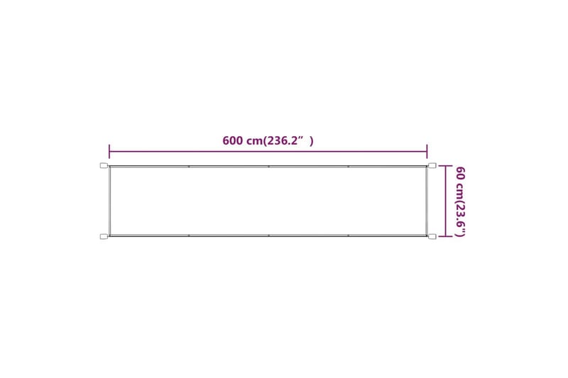 Vertikal markise blå 60x600 cm oxford stoff - Blå - Hagemøbler - Solbeskyttelse - Markiser - Vindusmarkise