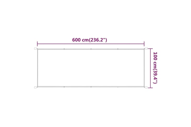 Vertikal markise lysegrønn 100x600 cm oxford stoff - grønn - Hagemøbler - Solbeskyttelse - Markiser - Vindusmarkise