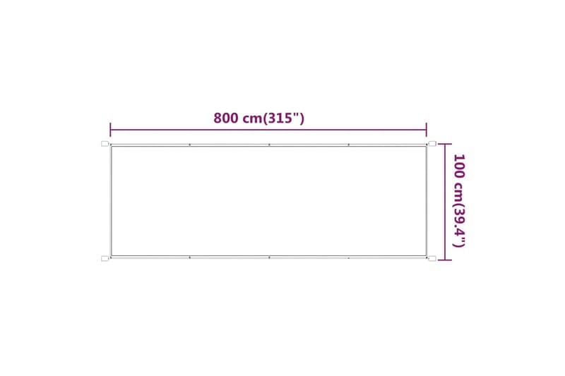 Vertikal markise lysegrønn 100x800 cm oxford stoff - grønn - Hagemøbler - Solbeskyttelse - Markiser - Vindusmarkise