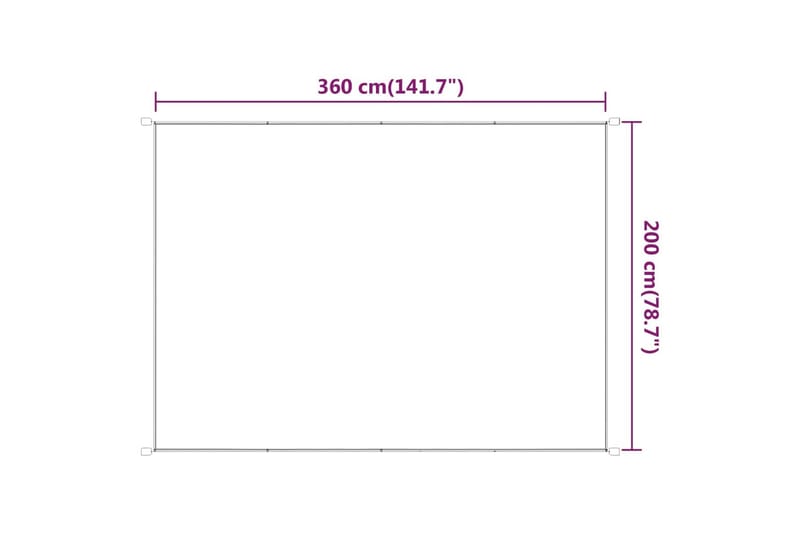 Vertikal markise lysegrønn 200x360 cm oxford stoff - grønn - Hagemøbler - Solbeskyttelse - Markiser - Vindusmarkise