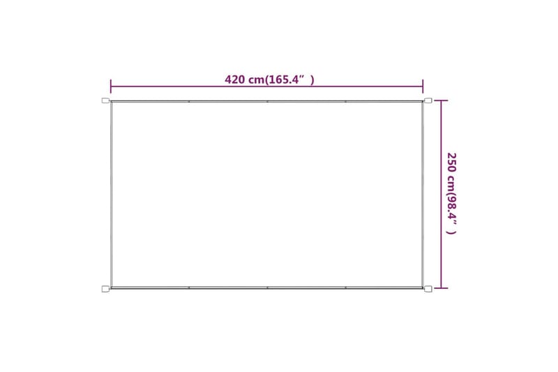 Vertikal markise terrakotta 250x420 cm oxford stoff - Rød - Hagemøbler - Solbeskyttelse - Markiser - Vindusmarkise