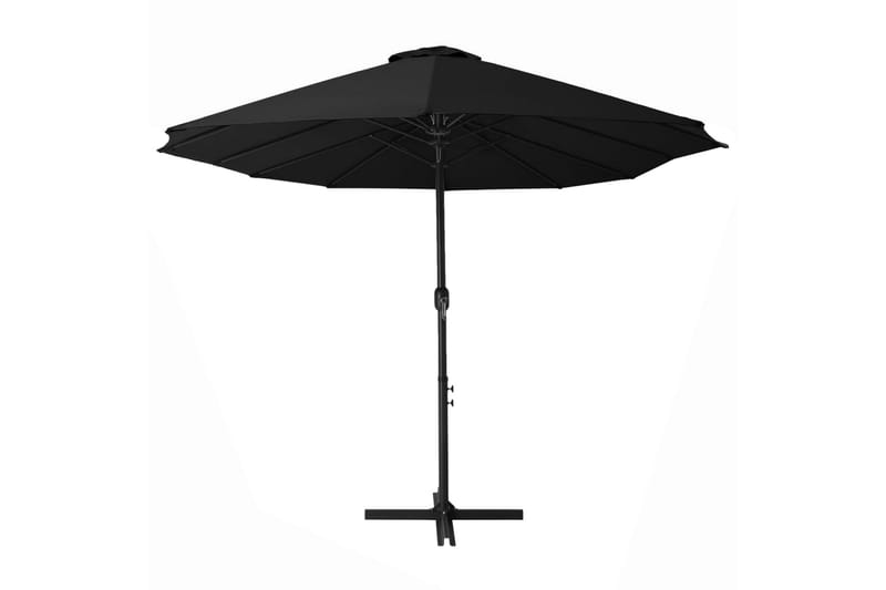 Parasol med aluminiumsstang 460x270 cm svart - Hagemøbler - Solbeskyttelse - Parasoller