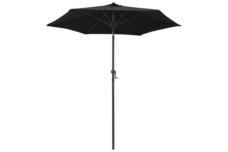 Parasoll svart 200x211 cm aluminium - Hagemøbler - Solbeskyttelse - Parasoller