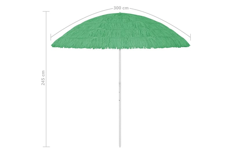 Strandparasoll grønn 300 cm - grønn - Hagemøbler - Solbeskyttelse - Parasoller