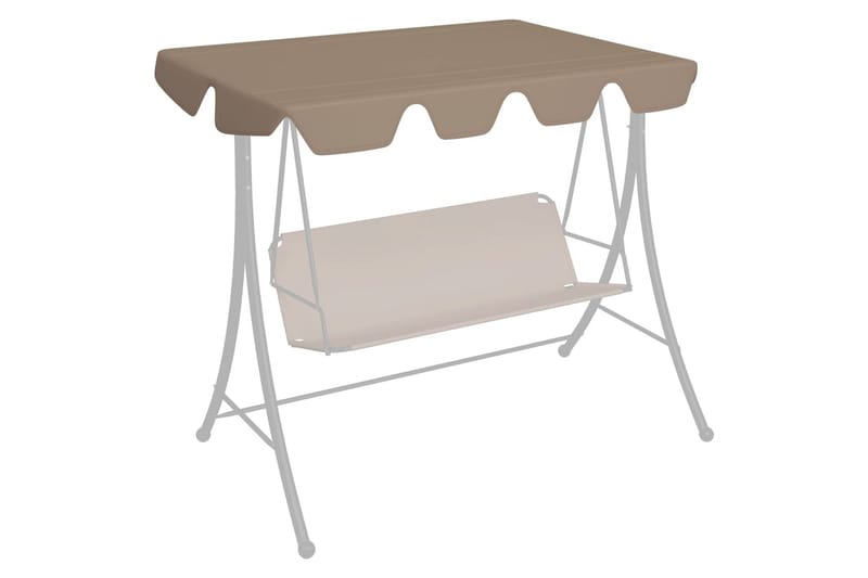 Erstatningsbaldakin hagehuske 150/130x70/105cm 270g/m² - Taupe - Hagemøbler - Solbeskyttelse - Paviljonger - Paviljongtak