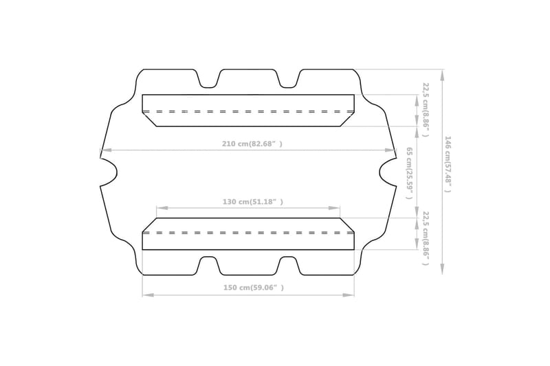 Erstatningsbaldakin hagehuske blå 150/130x70/105 cm 270 g/m² - Blå - Hagemøbler - Solbeskyttelse - Paviljonger - Paviljongtak