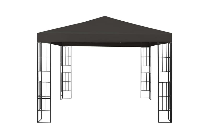 Paviljong 3x3 m antrasitt - Grå - Hagemøbler - Solbeskyttelse - Paviljonger - Komplett paviljong