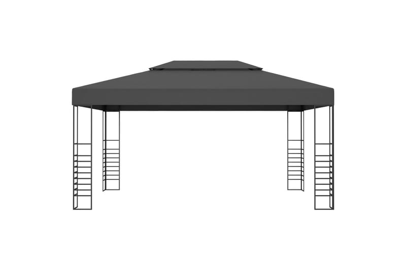 Paviljong 3x4 m antrasitt - Grå - Hagemøbler - Solbeskyttelse - Paviljonger - Komplett paviljong