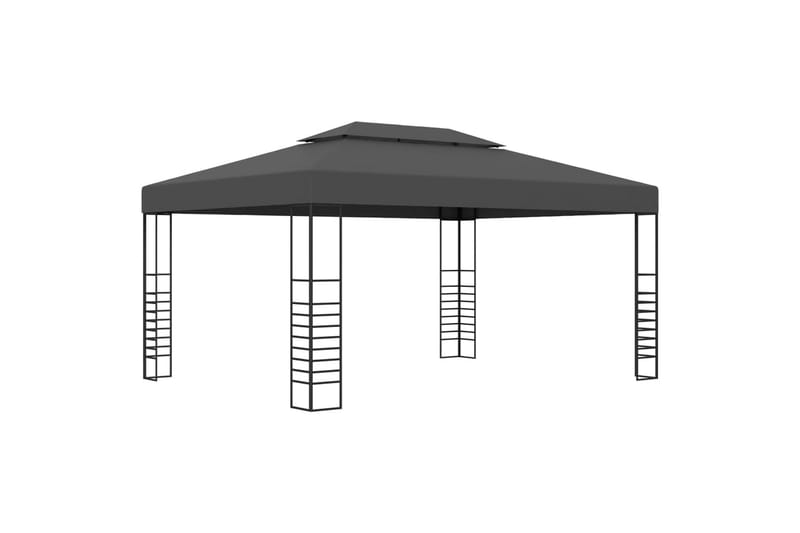 Paviljong 3x4 m antrasitt - Grå - Hagemøbler - Solbeskyttelse - Paviljonger - Komplett paviljong