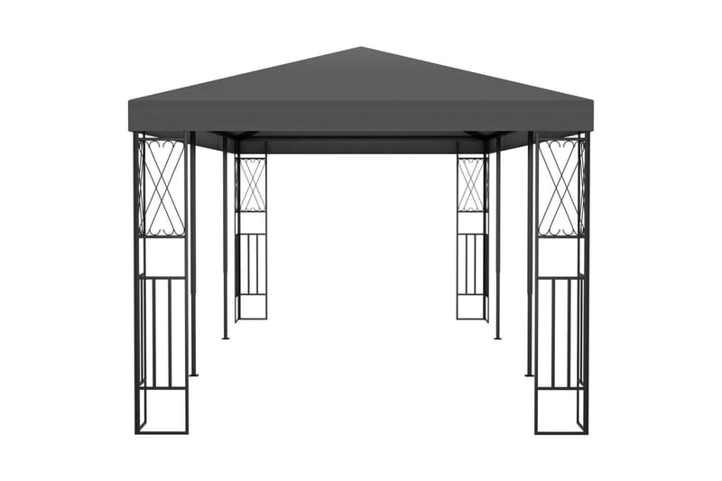 Paviljong 3x6 m antrasitt stoff - Hagemøbler - Solbeskyttelse - Paviljonger - Komplett paviljong