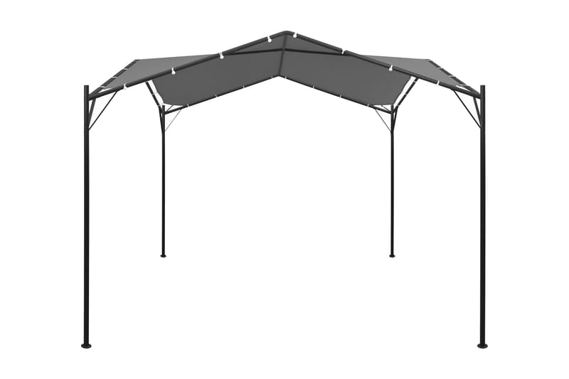 Paviljong 4x4 m antrasitt - Hagemøbler - Solbeskyttelse - Paviljonger - Komplett paviljong