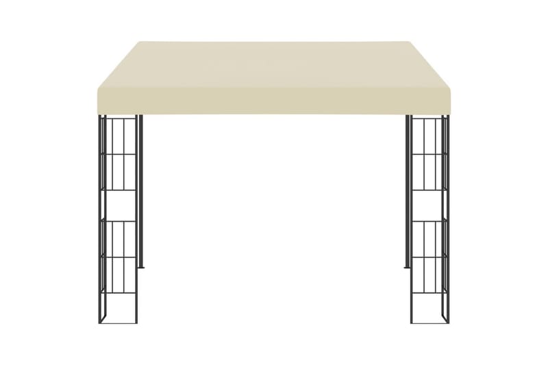 Veggmontert paviljong 3x3 m kremhvit stoff - Hagemøbler - Solbeskyttelse - Paviljonger - Komplett paviljong