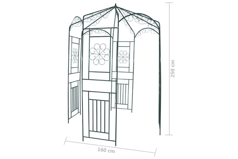 Hagebue 250 cm svart - Hagemøbler - Solbeskyttelse - Paviljonger - Paviljong med tak