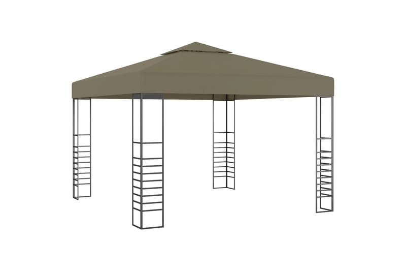 Hagetelt 3x3 m gråbrun 180 g/m² - Taupe - Hagemøbler - Solbeskyttelse - Paviljonger - Paviljong med tak