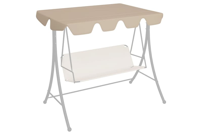 Erstatningsbaldakin hagehuske 150/130x70/105 cm 270 g/m² - Beige - Hagemøbler - Solbeskyttelse - Paviljonger - Paviljongtak