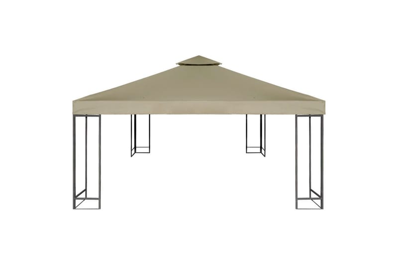 Lysthus dekke baldakin erstatning 310 g/ m² beige 3 x 3 m - Hagemøbler - Solbeskyttelse - Paviljonger - Paviljongtak