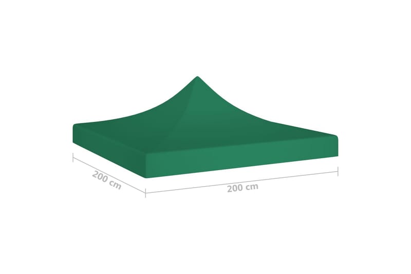 Teltduk for festtelt 2x2 m grønn 270 g/m² - grønn - Hagemøbler - Solbeskyttelse - Paviljonger - Paviljongtak