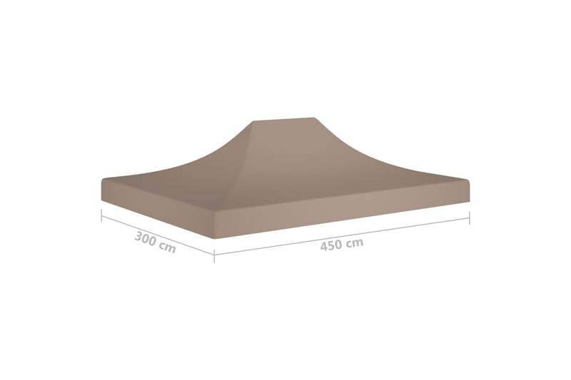 Teltduk for festtelt 4,5x3 m gråbrun 270 g/m² - Taupe - Hagemøbler - Solbeskyttelse - Paviljonger - Paviljongtak