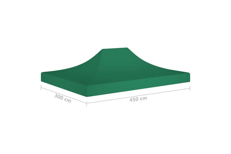 Teltduk for festtelt 4,5x3 m grønn 270 g/m² - grønn - Hagemøbler - Solbeskyttelse - Paviljonger - Paviljongtak