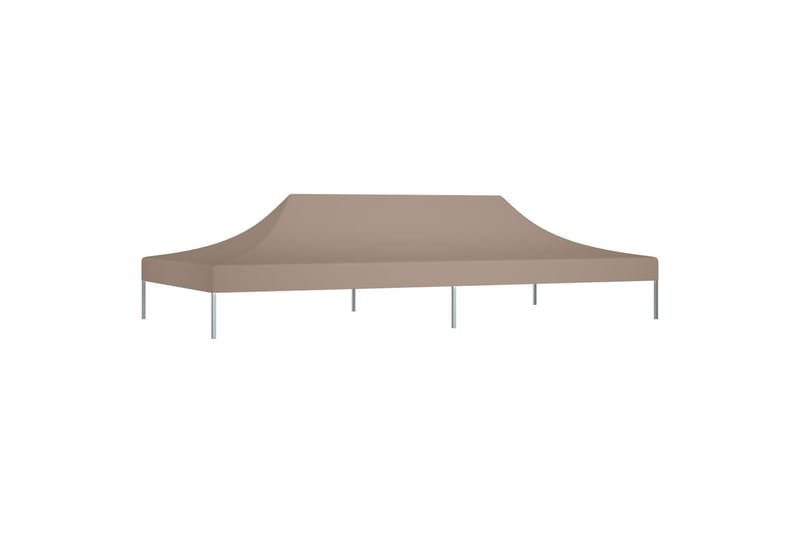 Teltduk for festtelt 6x3 m gråbrun 270 g/m² - Taupe - Hagemøbler - Solbeskyttelse - Paviljonger - Paviljongtak