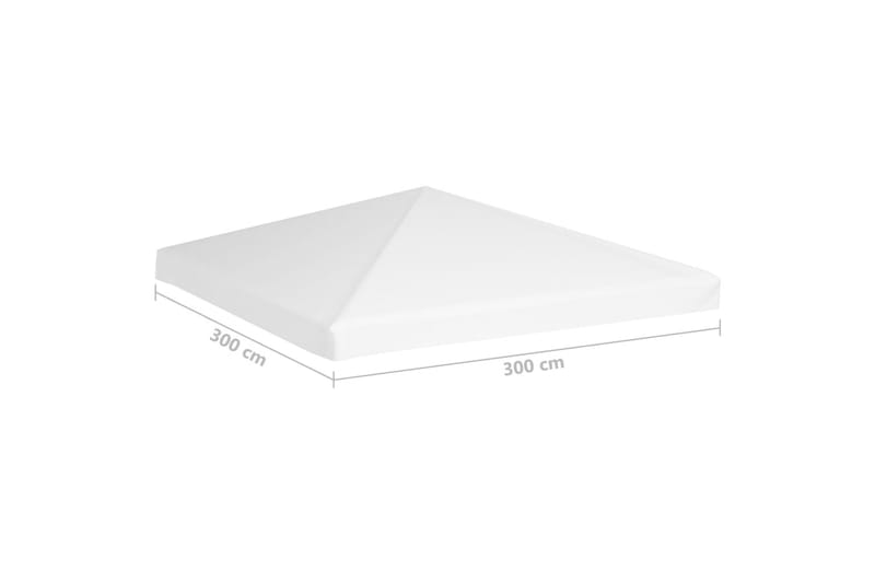 Toppduk til paviljong 270 g/m² 3x3 m hvit - Hvit - Hagemøbler - Solbeskyttelse - Paviljonger - Paviljongtak