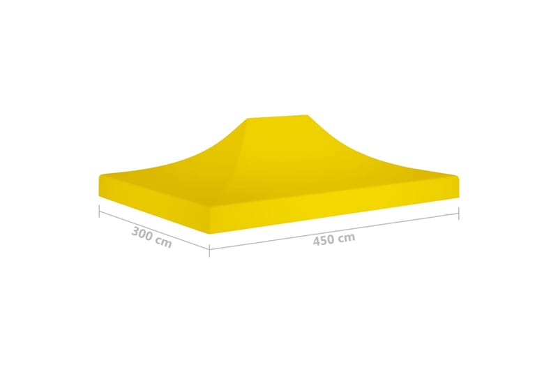 Teltduk for festtelt 4,5x3 m gul 270 g/m² - Gul - Hagemøbler - Solbeskyttelse - Paviljonger - Paviljongtak