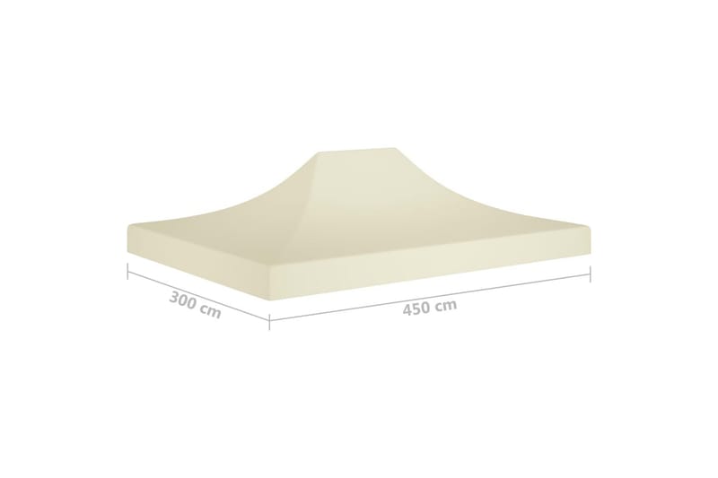 Teltduk for festtelt 4,5x3 m kremhvit 270 g/m² - Krem - Hagemøbler - Solbeskyttelse - Paviljonger - Paviljongtak