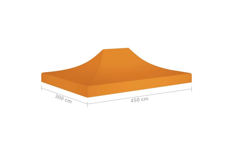 Teltduk for festtelt 4,5x3 m oransje 270 g/m² - Oransj - Hagemøbler - Solbeskyttelse - Paviljonger - Paviljongtak