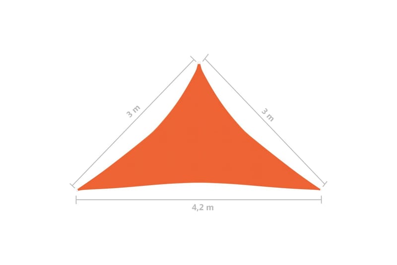 Solseil 160 g/m² oransje 3x3x4,2 m HDPE - Oransj - Hagemøbler - Solbeskyttelse - Solseil