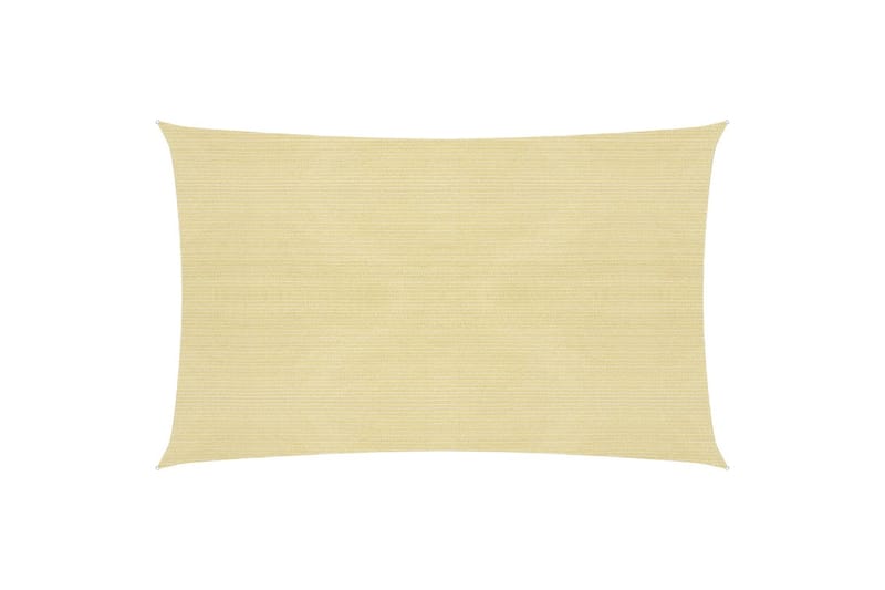 Solseil 160 g/m² beige 3x5 m HDPE - Beige - Hagemøbler - Solbeskyttelse - Solseil