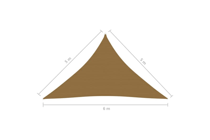 Solseil 160 g/m² gråbrun 5x5x6 m HDPE - Taupe - Hagemøbler - Solbeskyttelse - Solseil