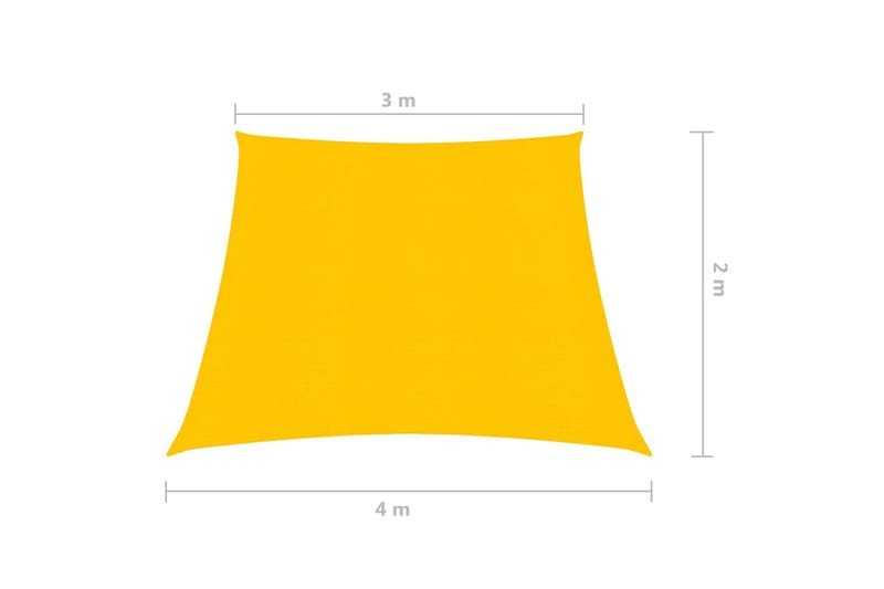 Solseil 160 g/m² gul 3/4x2 m HDPE - Gul - Hagemøbler - Solbeskyttelse - Solseil