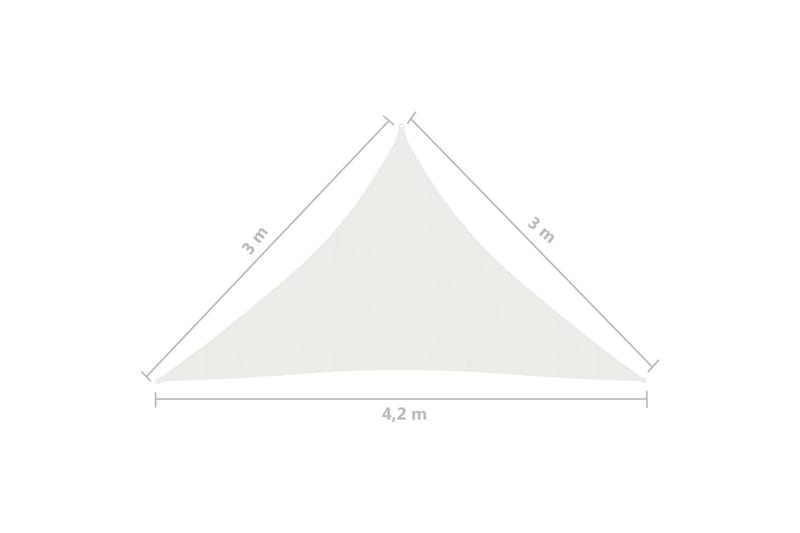 Solseil 160 g/m² hvit 3x3x4,2 m HDPE - Hvit - Hagemøbler - Solbeskyttelse - Solseil