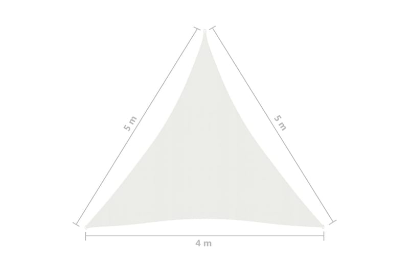 Solseil 160 g/m² hvit 4x5x5 m HDPE - Hvit - Hagemøbler - Solbeskyttelse - Solseil