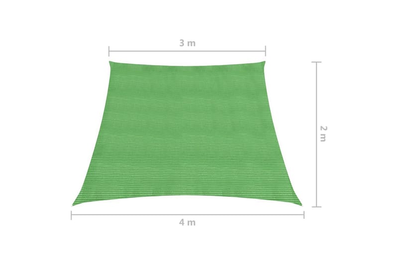 Solseil 160 g/m² lysegrønn 3/4x2 m HDPE - grønn - Hagemøbler - Solbeskyttelse - Solseil