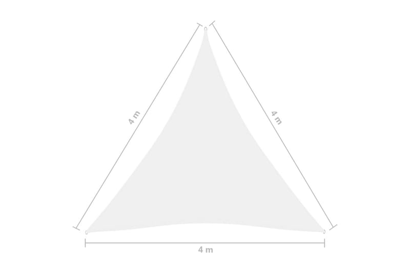 Solseil oxfordstoff trekantet 4x4x4 m hvit - Hvit - Hagemøbler - Solbeskyttelse - Solseil