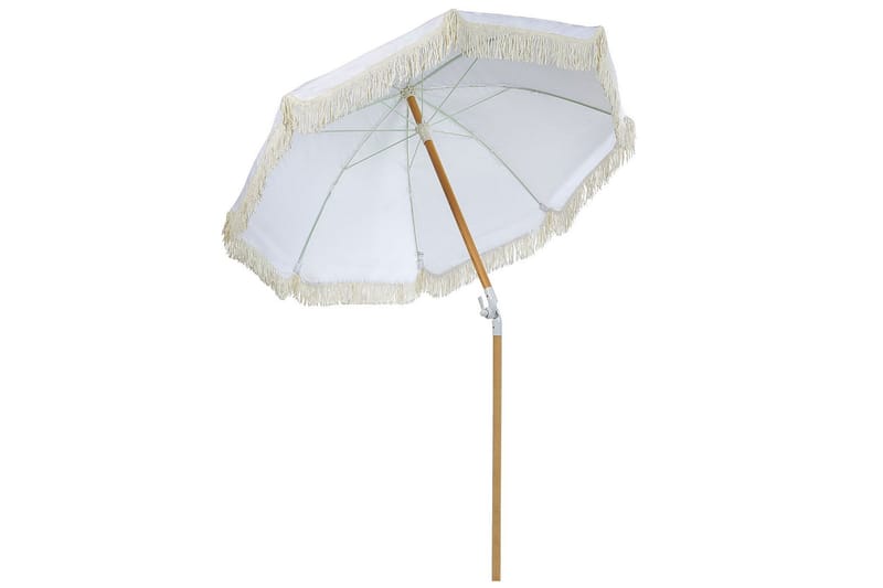 Teulon Parasol 150 cm - Hvit/Lys Brun - Hagemøbler - Solbeskyttelse - Parasoller