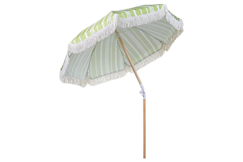 Teulon Parasol 150 cm - Hvit/Lys Brun - Hagemøbler - Solbeskyttelse - Parasoller