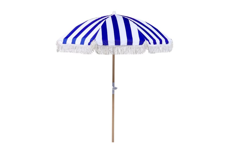 Teulon Parasol 150 cm - Blå/Hvit/Lysebrun - Hagemøbler - Solbeskyttelse - Parasoller