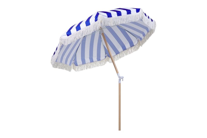 Teulon Parasol 150 cm - Blå/Hvit/Lysebrun - Hagemøbler - Solbeskyttelse - Parasoller