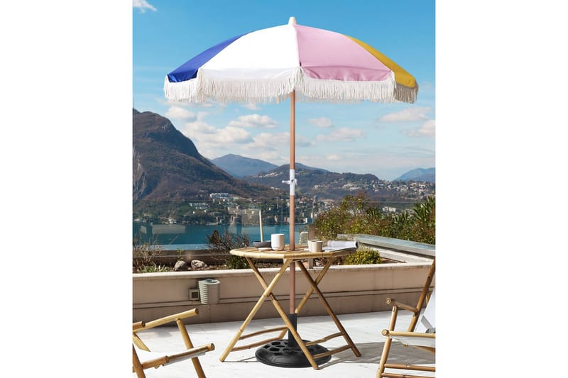 Teulon Parasol 150 cm - Gul/Rosa/Blå/Hvit/Lysebrun - Hagemøbler - Solbeskyttelse - Parasoller