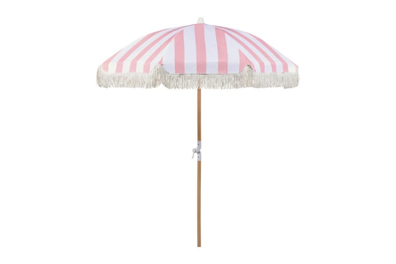 Teulon Parasol 150 cm - Rosa/Hvit/Lysebrun - Hagemøbler - Solbeskyttelse - Parasoller