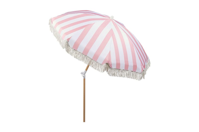 Teulon Parasol 150 cm - Rosa/Hvit/Lysebrun - Hagemøbler - Solbeskyttelse - Parasoller