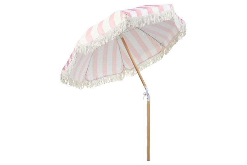 Teulon Parasol 150 cm - Rosa/Hvit/Lysebrun - Hagemøbler - Solbeskyttelse - Parasoller