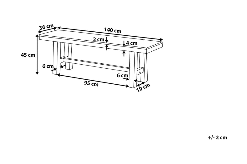 Scania Hagebord + 2 Benker 80 cm - Hvit - Hagemøbler - Hagegruppe - Spisegrupper hage