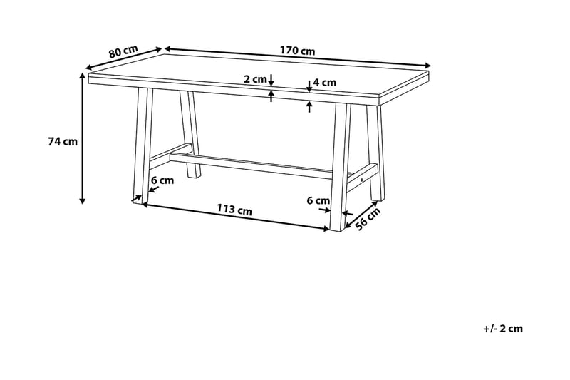 Scania Hagebord + 2 Benker 80 cm - Hvit - Hagemøbler - Hagegruppe - Spisegrupper hage