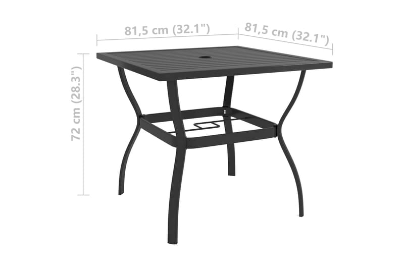 Spisestue for hage 3 deler textilene og stål - Grå - Hagemøbler - Hagegruppe - Spisegrupper hage