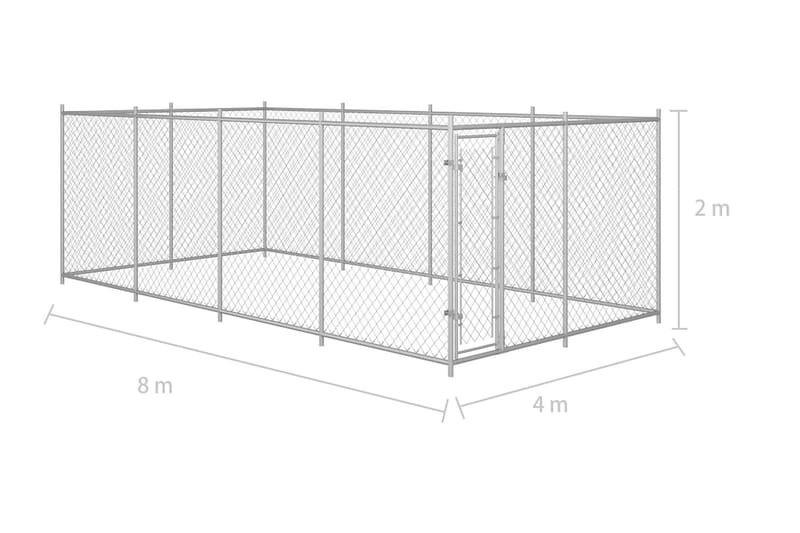 Utendørs hundegård 8x4x2 m - Hagemøbler - Hagegruppe - Spisegrupper hage